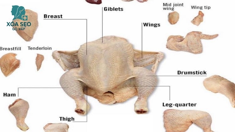 Các thành phần trong thịt gà
